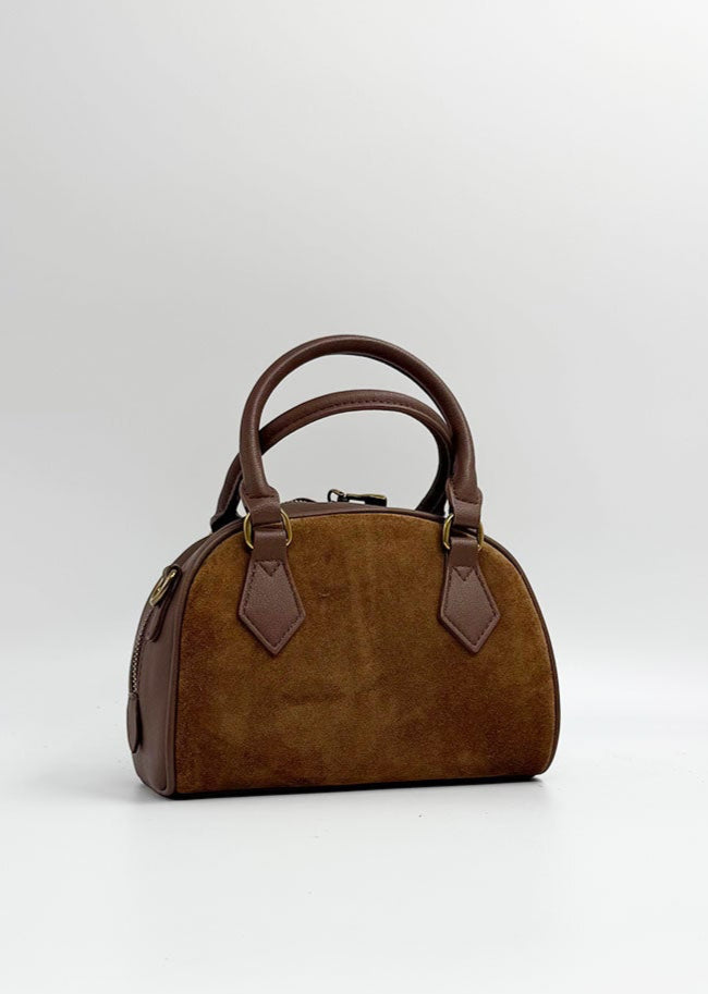 THE BRIGITTE –Suede and Leather Handheld or Crossbody Bag