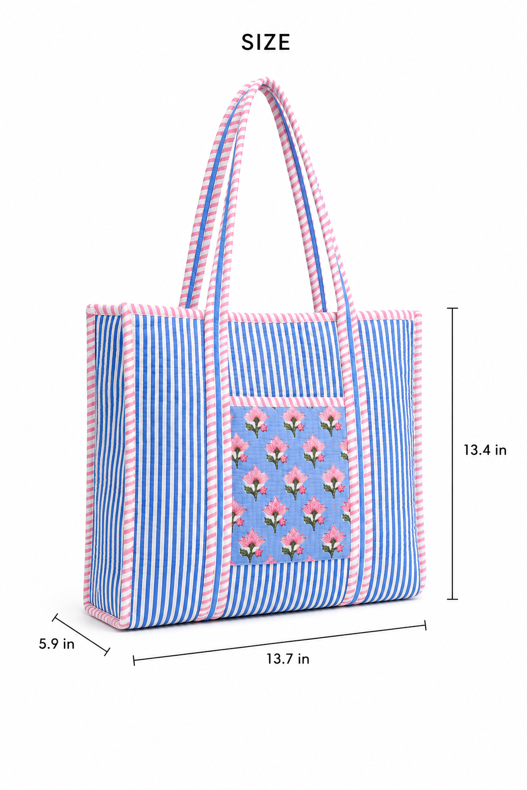 THE KIRA - 2 Piece Hand Crafted Quilted Tote