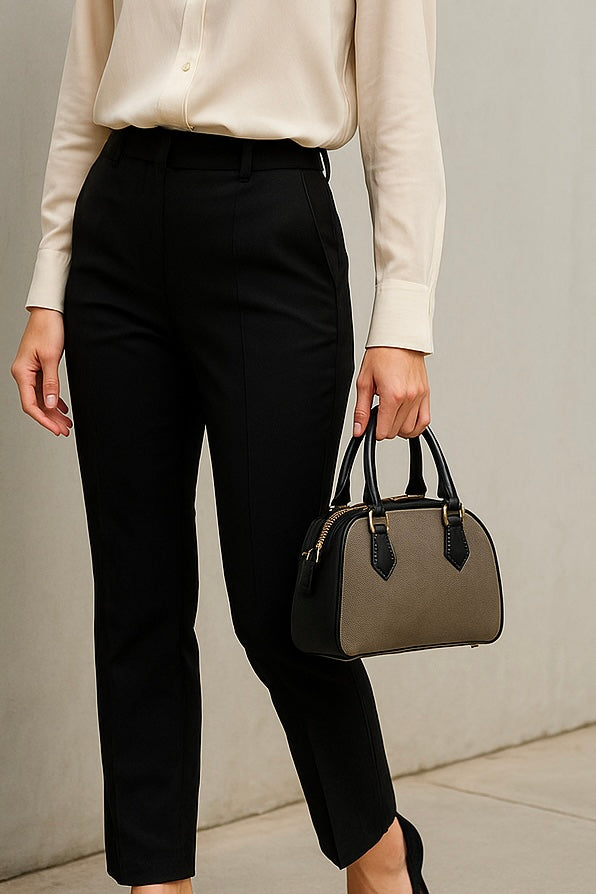 THE BRIGITTE –Suede and Leather Handheld or Crossbody Bag