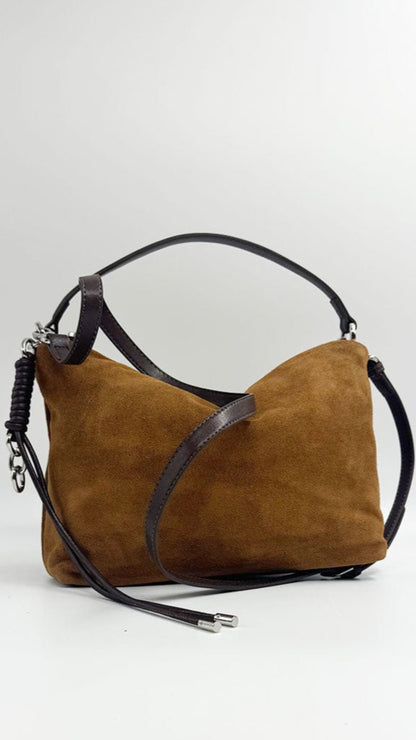THE HEATHER – Suede Leather Handheld or Crossbody Bag
