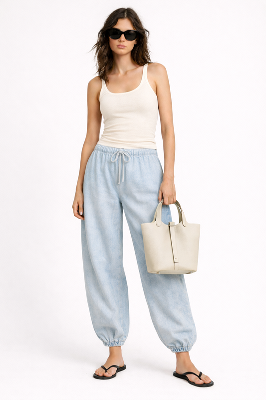 THE SHASHA – Leather Bucket Top-Handle Purse