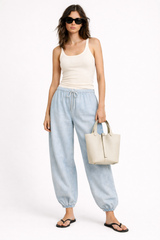 THE SHASHA – Leather Bucket Top-Handle Purse