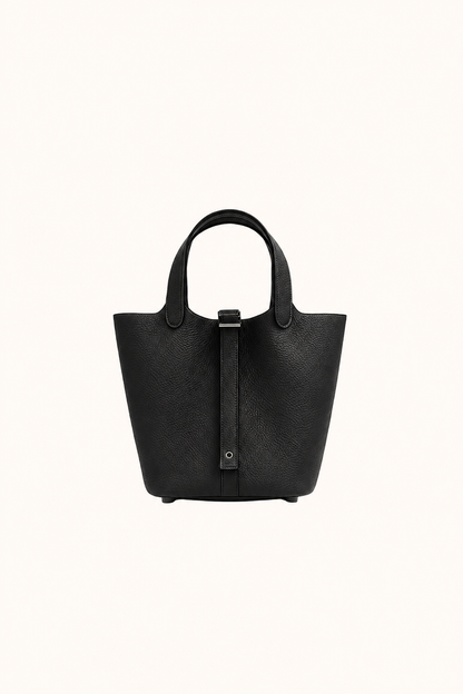 THE SHASHA – Leather Bucket Top-Handle Purse