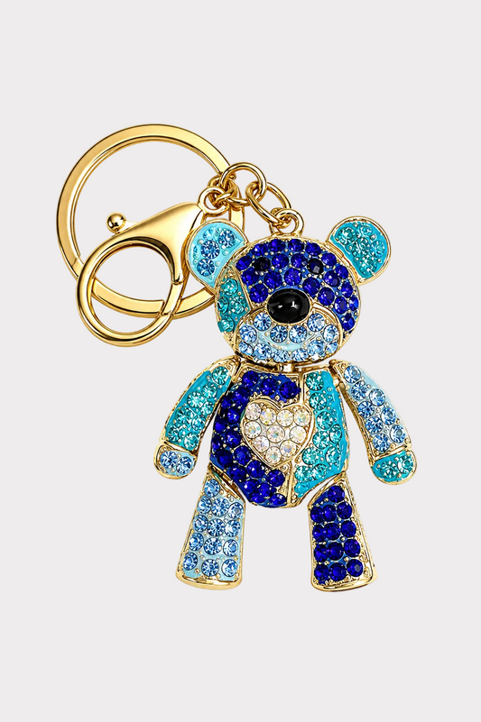 Blue Studded Bear –Keychain