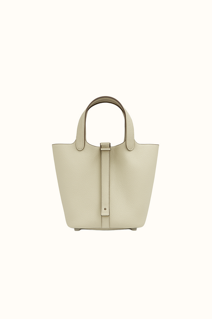 THE SHASHA – Leather Bucket Top-Handle Purse