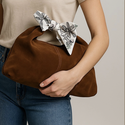 THE TILLY – Suede Leather Shoulder or Oversize Clutch