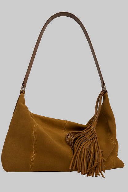 THE TILLY – Suede Leather Shoulder or Oversize Clutch