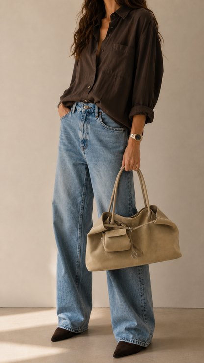 The Wynona –Leather Suede Bag