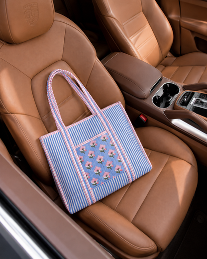 THE KIRA - 2 Piece Hand Crafted Quilted Tote