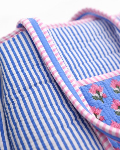 THE KIRA - 2 Piece Hand Crafted Quilted Tote